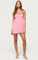 Edikted Ariellah Chiffon Babydoll Mini Dress