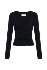 Sari Long Sleeve Modal Top - Black