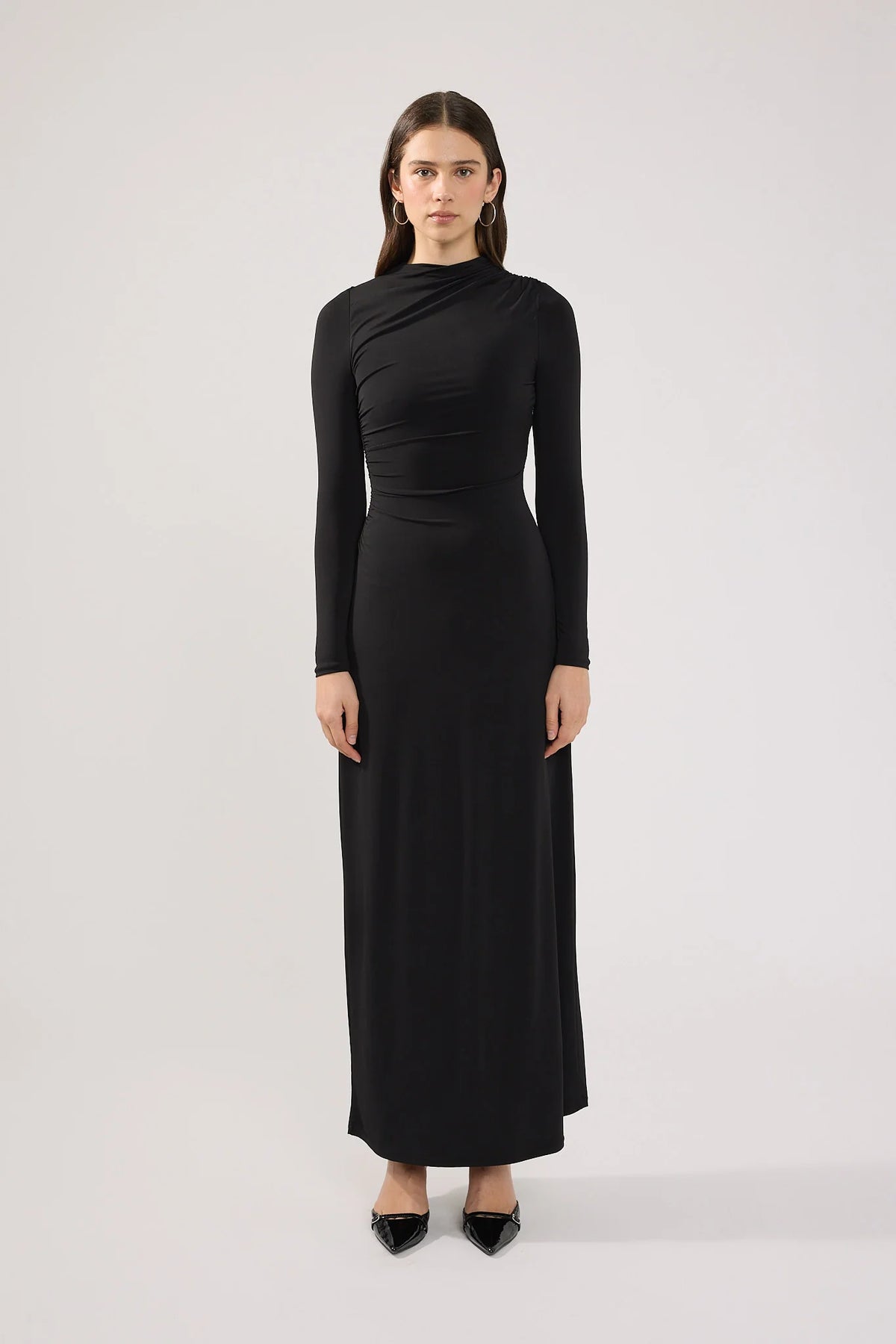 Perfect Stranger Rosie Long Sleeve Maxi Dress Black