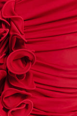 Alessandra Slinky Ruffle Top - Ruby