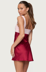 John Galt Polka Dot Mesh Mini Dress