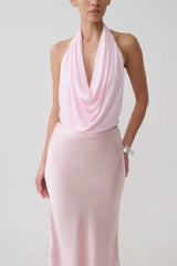 Huyen Cowl Front Modal Top - Ballet Pink