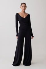 Sari Long Sleeve Modal Top - Black