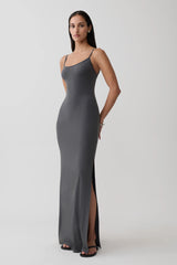 Erve Peached Jersey Maxi Dress - Charcoal