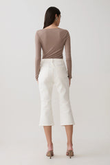 Coraline Long Sleeve Sheer Top - Neutral