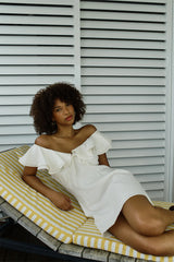 Perfect Stranger Pippa Ruffle Mini Dress White