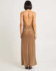 Paris Polka Dot Sheer Maxi Dress