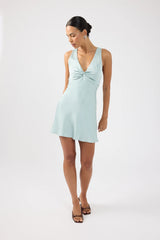 Perfect Stranger Ellary Satin Mini Dress Sage