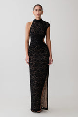 Trinh One Shoulder Maxi Dress - Black