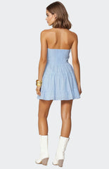 Edikted Liora Lacey Cotton Mini Dress