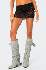 Kaylie Sheer Lace Mini Skirt