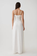 Bray Knit & Lace Maxi Dress - Ivory