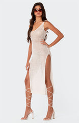 Edikted Nevea Open-Back Knitted Midi Dress
