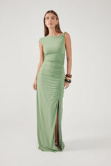 Perfect Stranger Miro Twist Maxi Dress Green