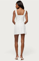 Edikted Citrina Lacey Striped Mini Dress