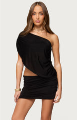 Edikted Fiora One Shoulder Cutout Mini Dress