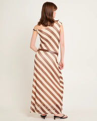 Mesh Stripe Maxi Dress