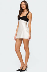 Beverly and Beck Tate Polka Dot Cowl Mini Dress