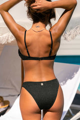 Extra Glitter Black Bikini Set