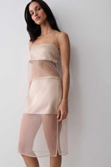 Claudia Sheer Sleeveless Top - Sand