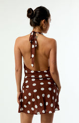 Beverly and Beck Tate Polka Dot Cowl Mini Dress