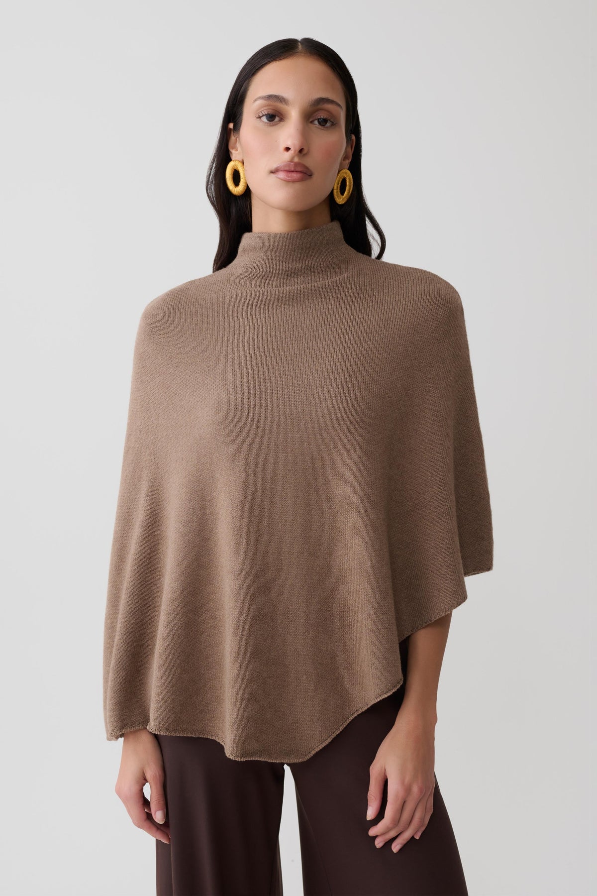 Romero Knit Poncho Top - Doe