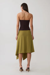 Harley Strapless Bandeau Top - Chocolate