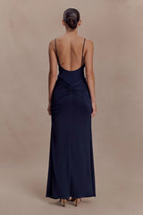 Roisin Slinky Maxi Dress - Navy