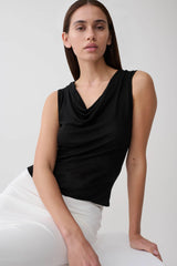 Ciaran Sleeveless Sheer Top - Black