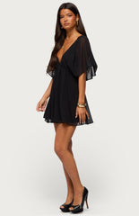 Edikted Rosalee Chiffon Babydoll Mini Dress