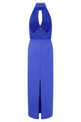 Mierah Halter Midi Dress - Cobalt Blue