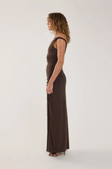 Perfect Stranger Miro Twist Maxi Dress Brown