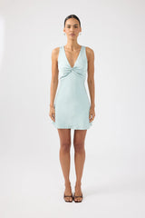 Perfect Stranger Ellary Satin Mini Dress Sage