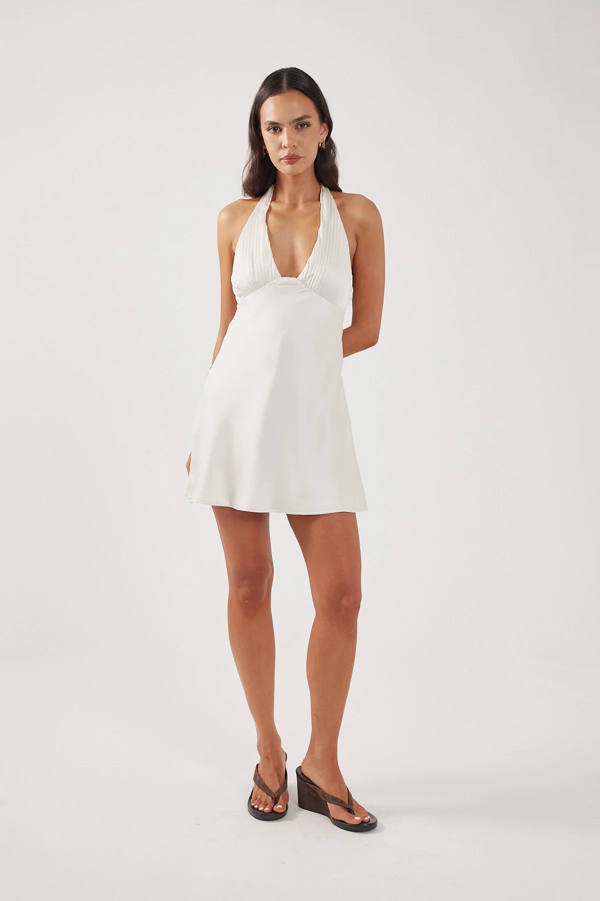 Perfect Stranger True Romance Satin Mini Dress Champagne