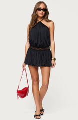 Edikted Aida Backless Bubble Mini Dress