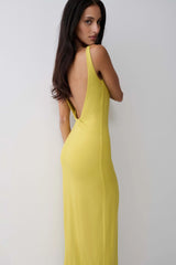 Yura Backless Twist Maxi Dress - Orchard Moss