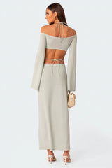 Celeste Low Rise Strap Maxi Skirt