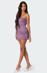 Edikted Evelin Ruched Hem Mini Dress