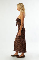 Your Favorite Hazel Burnout Velvet Floral Midi Dress