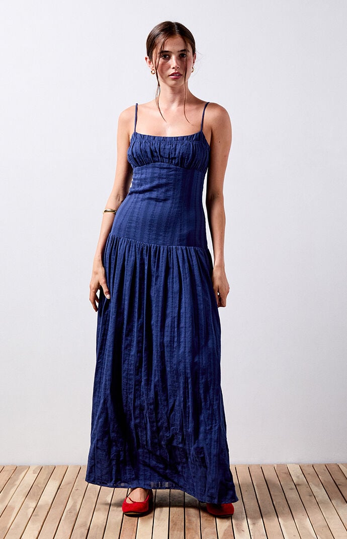 Your Favorite Ava Linen Bustier Maxi Dress