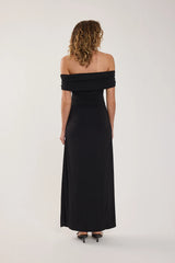 Perfect Stranger Rosetta Off Shoulder Maxi Dress Black