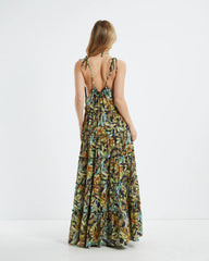 Senorita Maxi Dress Tropical Palm